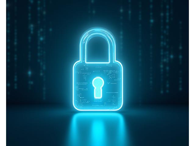 Imagen de un candado digital simbolizando seguridad de datos.